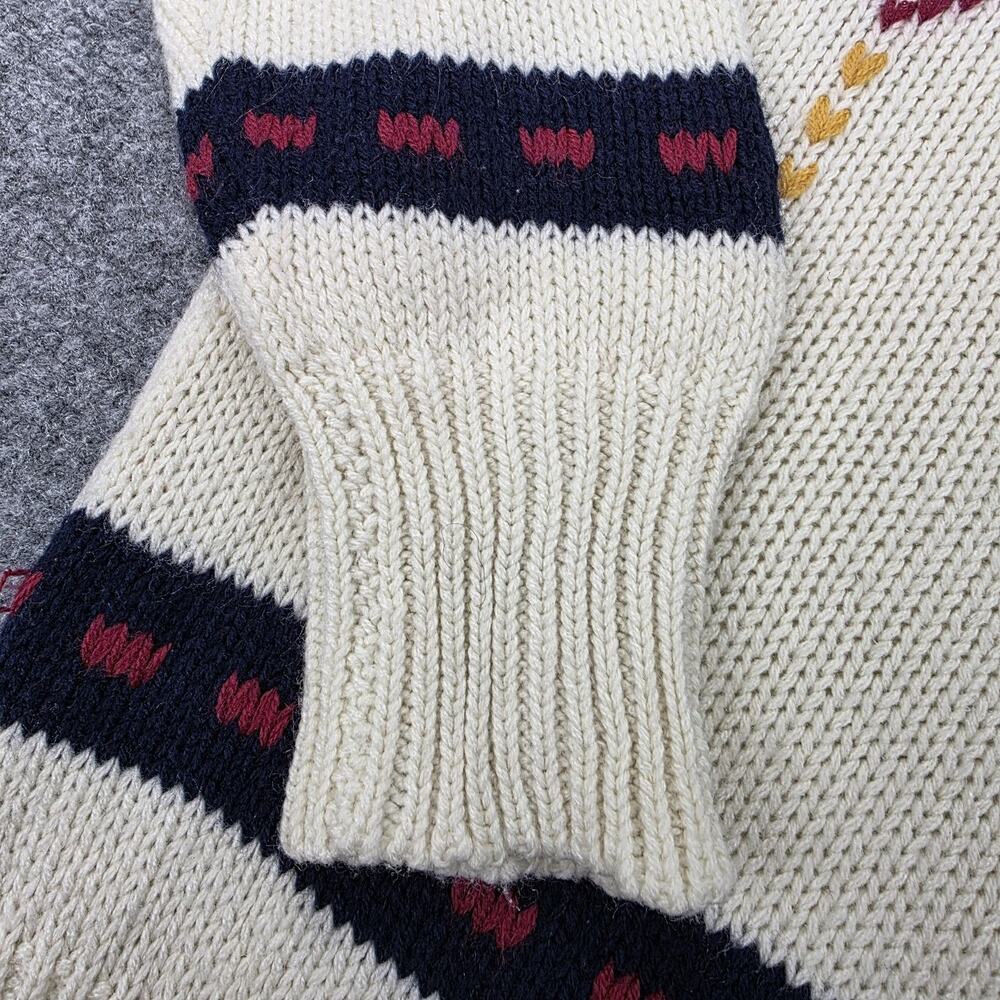 Youngbloods Sweater Men Medium Cream Southwestern Aztec Acrylic Knit Pullover 90 - Picture 11 of 16
